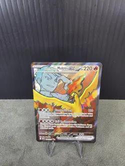 Team Rocket’s Moltres Ex 208/182 Destined Rivals Pokemon Full Art Ultra Rare NM - Image 4