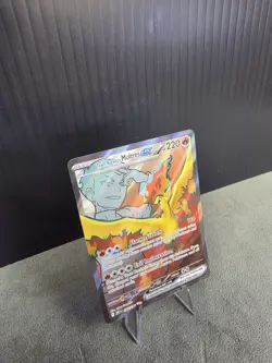 Team Rocket’s Moltres Ex 208/182 Destined Rivals Pokemon Full Art Ultra Rare NM - Image 5