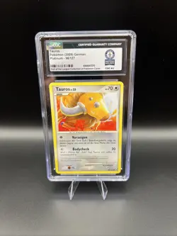 CGC Pokemon Tauros Platinum 98/127 German World Record Holder Slab - Image 1