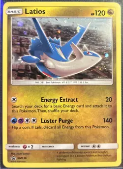 Latios Holo SM136 Pokemon Sun and Moon Promo LP - Image 1