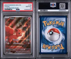 Pokemon TCG Vulpix 138/132 Illustration Mega Evolution PSA 10 - Image 3