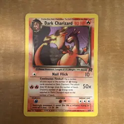 Pokemon TCG Team Rocket Dark Charizard Holo Rare 4/82 80 HP 2000 English - Image 1