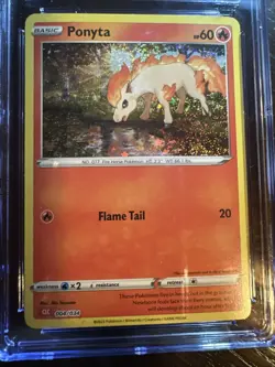 2023 Pokemon SV2a 151 Ponyta Reverse Holo #77 CGC 10 GEM MINT Charizard Deck - Image 2