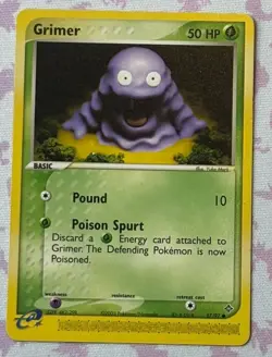 Vintage Pokemon TCG Grimer Ex Dragon 57/97 Wotc E Series Light Play VGC - Image 1