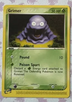 Vintage Pokemon TCG Grimer Ex Dragon 57/97 Wotc E Series Light Play VGC - Image 2