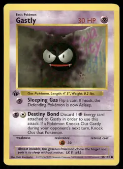 Gastly 50/102 1st Edition Base Set Shadowless Common NM EBAY LIVE FRIDAY - Image 1