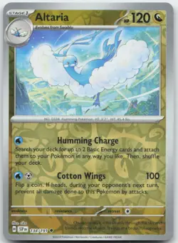 Pokemon : Altaria Surging Sparks 134/191 : UC Reverse Holo - Image 1