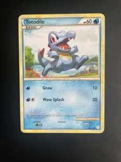 Pokemon TCG Totodile Heartgold Soulsilver 86/123 Regular Common NM - Image 1