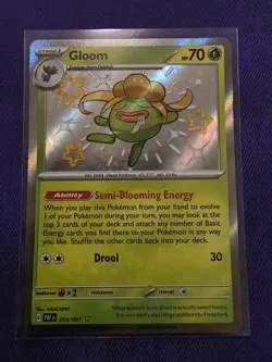 Paldean Fates Baby Shiny GLOOM 093/091 Pokemon TCG Holo - Image 1