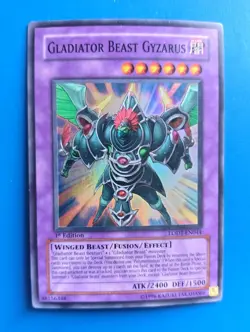 Near Mint Yugioh Gladiator Beast Gyzarus LODT-EN044 1st Edition Super Rare - Image 1