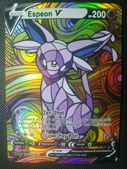 Espeon Pokemon TCG Custom Textured DIY Holo Foil Card - Image 1