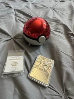 Pikachu 1999 Burger King 23k Gold Plated Card #25- Pokemon TOY Pokeball Vintage - Image 5