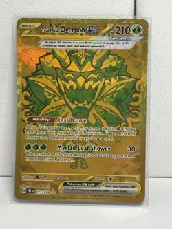 Pokemon Prismatic Evolutions Teal Mask Ogerpon Ex Gold 177/131 mint fresh - Image 1