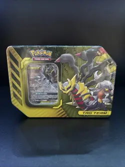 Pokemon Tag Team Garchomp & Giratina GX Sealed Booster Tin Box - Image 1