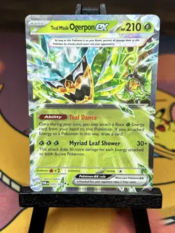 Pokemon TCG Teal Mask Ogerpon ex 025/167 Twilight Masquerade Double Rare Holo NM - Image 1