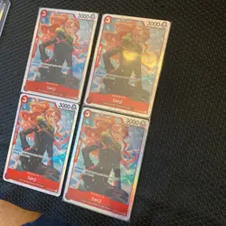 One Piece Sanji OP10-005 SR Royal Blood Card Game English PLAYSET (4) - Image 2