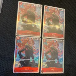 One Piece Sanji OP10-005 SR Royal Blood Card Game English PLAYSET (4) - Image 3