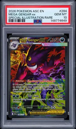 2026 POKEMON ASCENDED HEROES SPECIAL ILLUSTRATION RARE MEGA GENGAR EX PSA 10 - Image 1