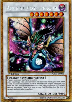Yugioh Ancient Pixie Dragon PGLD-EN006 1st Edition Gold Secret Rare NM - Image 1