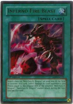 Yugioh! LP Inferno Fire Blast - SOD-EN042 - Ultra Rare - 1st Edition Lightly Pla - Image 1