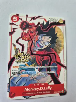One Piece TCG - Monkey D. Luffy ST01-012 - 3rd Anniversary Promo Card - ENG - NM - Image 2