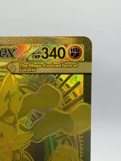 Mega Lucario EX Gold Mega Hyper Rare Card 188/132 Pokemon TCG Mega Evolution LP - Image 3