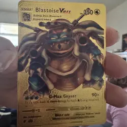 Pokemon Blastoise VMAX Gold Foil Card HP 350 - Image 1