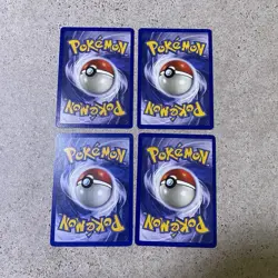 Pikachu Yellow Cheeks 58/102 X4 Pokemon Card Lot LP Base Set - Image 3