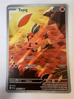 Tepig White Flare Holo Card 096/086 SV NM Condition - Image 2
