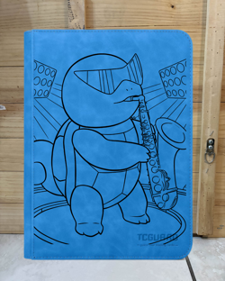 Pokemon Laser Engraved Trading Card Binder Squirtle (Made To Order) - Image 1