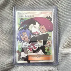 Pokemon Jessie & James Full Art Trainer Supporter Holo Card Pokemon TCG - Image 1