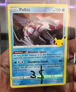 💧 Pokemon Card Palkia 004/025 – Celebrations 25th Anniversary Holo Rare – NM - Image 1