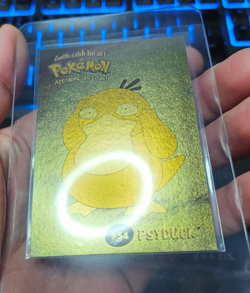 ✨ Rare Shiny Gold Foil 🦆 PSYDUCK Pokemon Card – Danone Stadium Series (2000) ✨ - Image 1