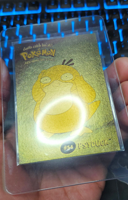 ✨ Rare Shiny Gold Foil 🦆 PSYDUCK Pokemon Card – Danone Stadium Series (2000) ✨ - Image 2