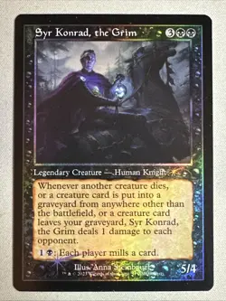 MTG / Syr Konrad, the Grim / WPN / #1 / FOIL (Retro Frame) / Rare / NM - Image 1