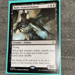 x1 Rune-Scarred Demon Regular NonFoil Foundations MTG FDN #0035 Rare M/NM - Image 1
