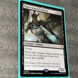 x1 Rune-Scarred Demon Regular NonFoil Foundations MTG FDN #0035 Rare M/NM - Image 2