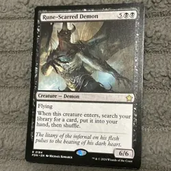 x1 Rune-Scarred Demon Regular NonFoil Foundations MTG FDN #0035 Rare M/NM - Image 3