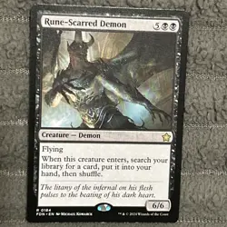 x1 Rune-Scarred Demon Regular NonFoil Foundations MTG FDN #0035 Rare M/NM - Image 4