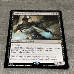 x1 Rune-Scarred Demon Regular NonFoil Foundations MTG FDN #0035 Rare M/NM - Image 5