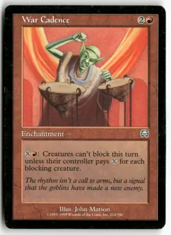 War Cadence 224 Uncommon Mercadian Masques Magic: The Gathering MP - Image 1