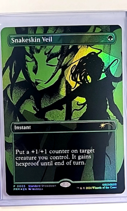 MTG Magic The Gathering Std Showdown Borderless Promo Foil 5 Snakeskin Veil LP - Image 1