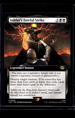 MTG Magic The Gathering Lord of the Rings Extended Art Isildur's Fateful Strike - Image 1