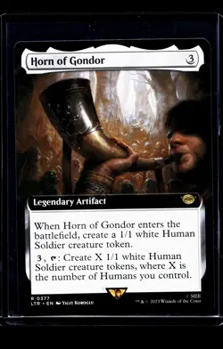 2023 MTG Magic The Gathering LOTR Lord of the Rings Extended Art Horn of Gondor - Image 1