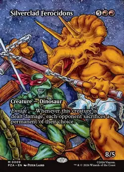 Silverclad Ferocidons - Extended Art PZA NM MTG - Image 1