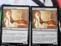 Mtg Misprint Faded Mana Symbols On Both Foundry Screecher Kaladesh Regular - Image 2