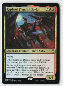 Raphael, Fiendish Savior #292 (Foil) (NM) Baldur's Gate CLB Magic MTG - Image 1