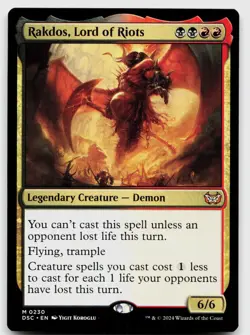 Rakdos, Lord of Riots #230 (NM) Duskmourn DSC Magic MTG - Image 1