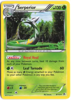 Serperior 8/113 Holo Rare Legendary Treasures Pokemon - Image 1