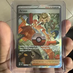 Pokemon Arven Full Art Trainer Holo Special Illustration Rare SV: Paldean Fates… - Image 2